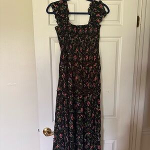 Hill House Black Floral Maxi Dress